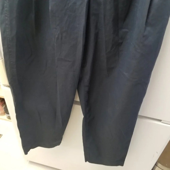 Kit and Ace Navy Pleated Balloon Tapered Pants 4 - Picture 4 of 8